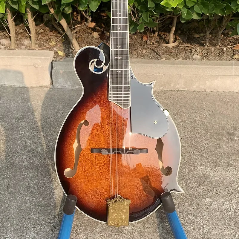 Factory Good Quality F Style Mandolin Handmade Vintage Solid Top Archtop 8 Steel String Instrument