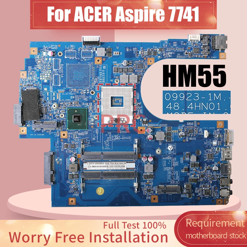 09923-1M For ACER Aspire 7741 Laptop Motherboard MBN9M0100 HM55 Notebook Mainboard 100% Test Working