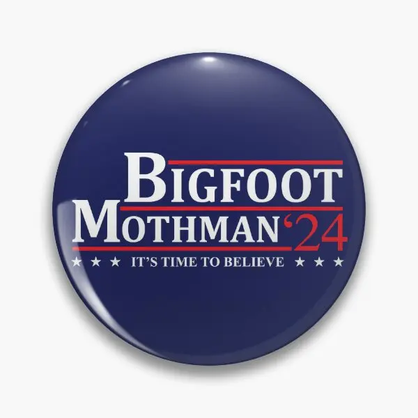 Bigfoot Mothman 2024 Cryptid Election Ca  Soft Button Pin Hat Gift Metal Cute Creative Women Fashion Lapel Pin Funny Cartoon