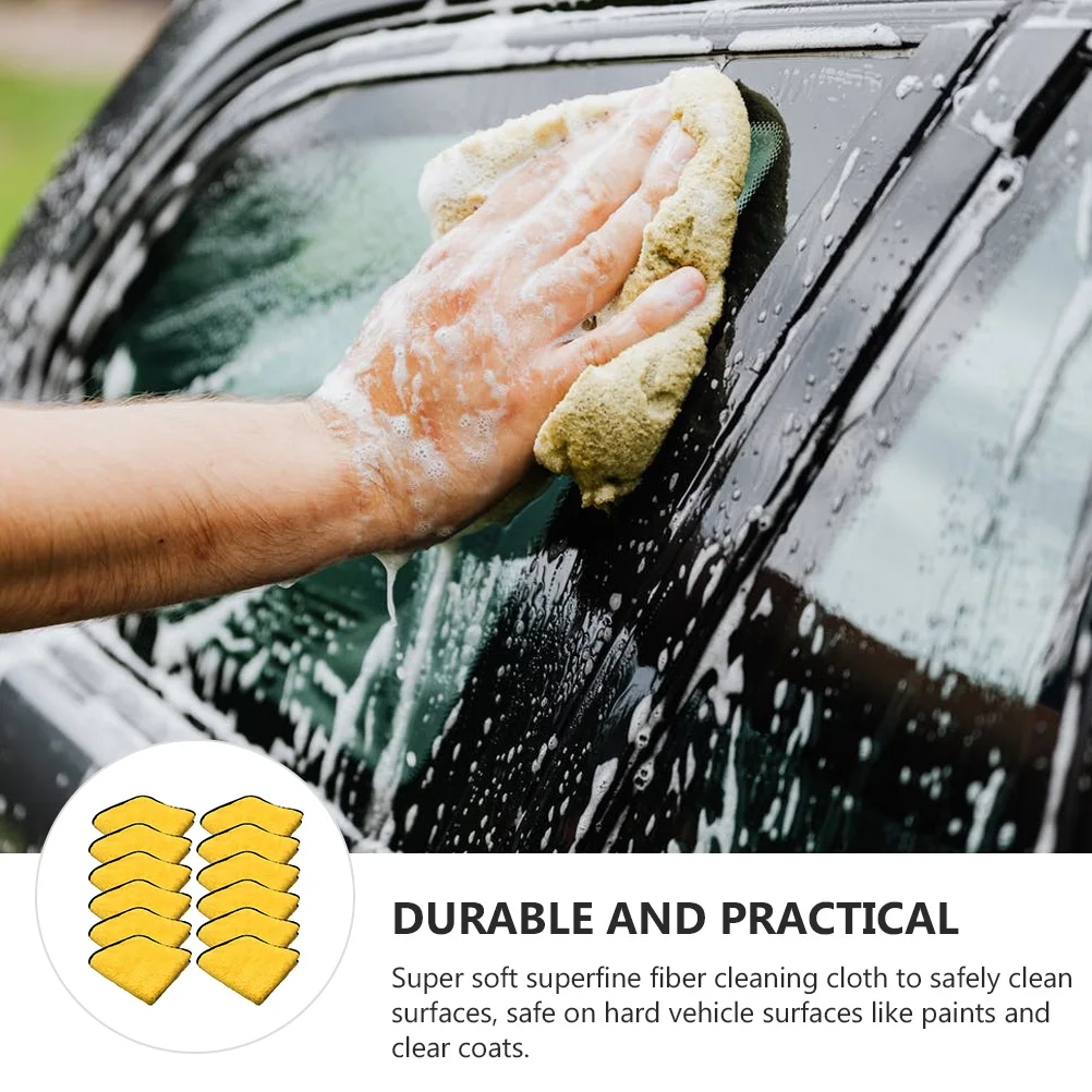 

12Pcs Microfiber Cleaning Cloth Super Absorbent Thickened Towels Superior Decontamination Lint-Free for Car Kitchen Furniture