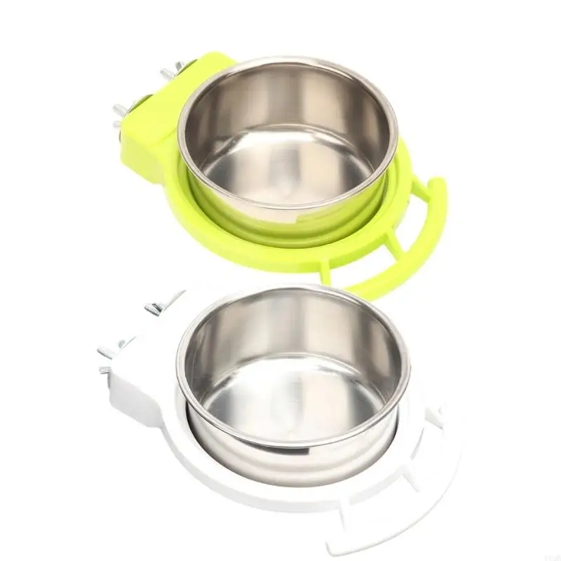2 PCS Stainless Steel Bird Feeder Bowl Perfect For Parrots Canaries Feeding