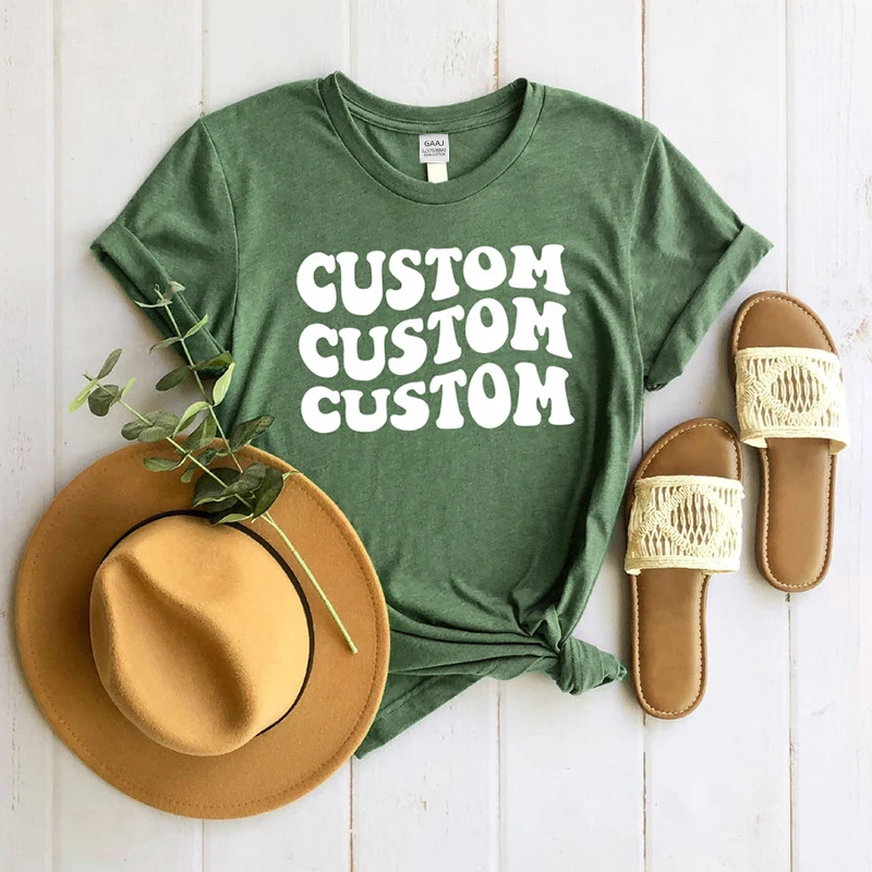 100% pure cotton custom T-shirts, suitable for men and women, families, couples, friends, teams and as gifts.