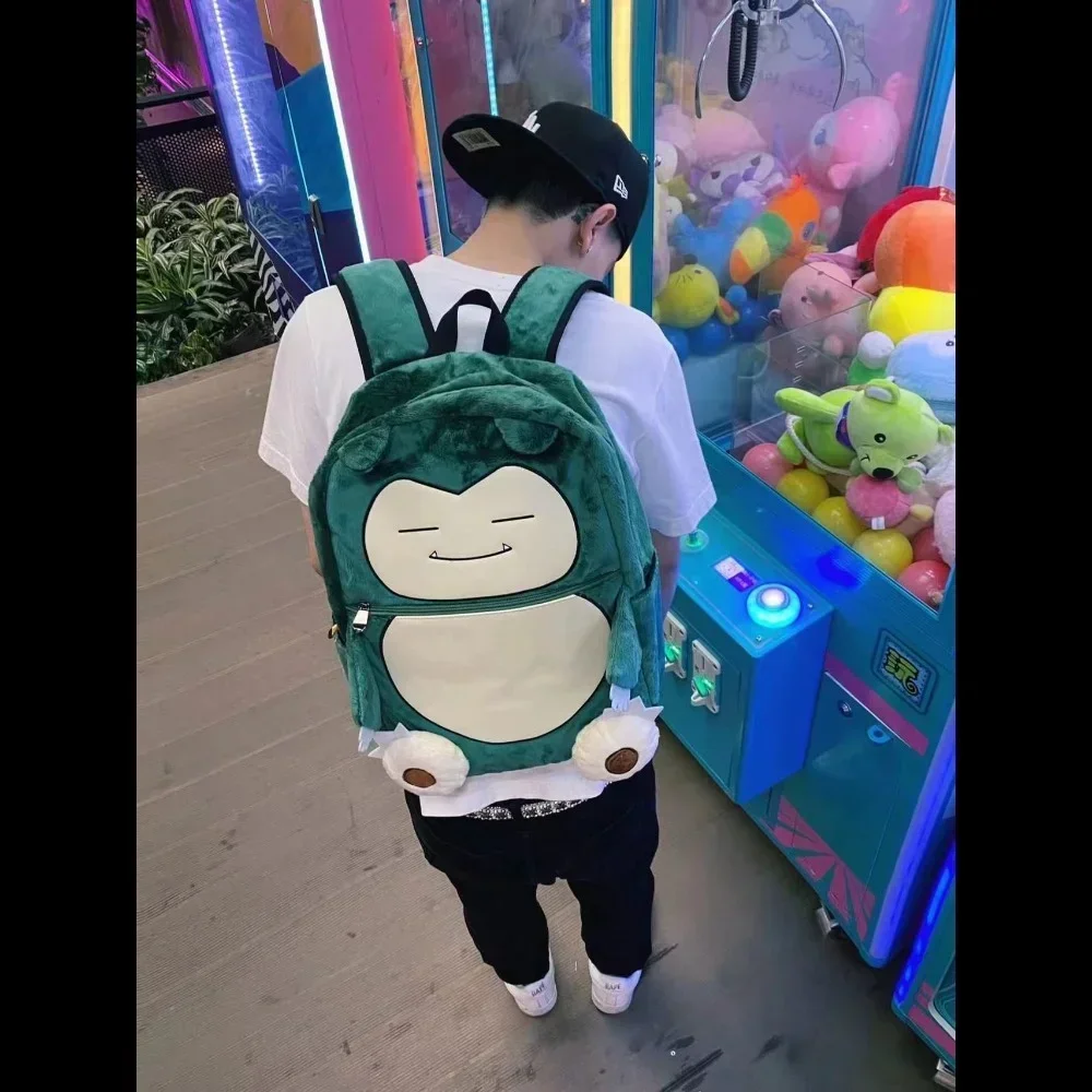 MINISO Pokémon Cappy Beast Plush Backpack Couple Bag Large Capacity Backpack Cartoon College Students Class Casual Plush