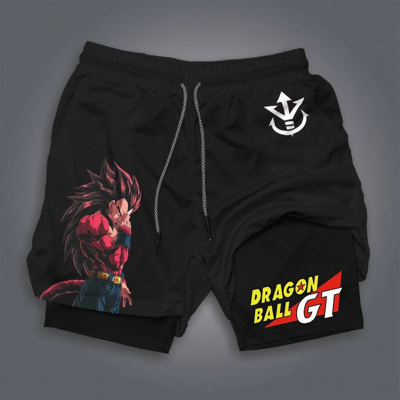 

Dragon Ball Gt аниме мужские шорты для спортзала повседневные летние пляжные брюки уличная одежда с мультяшным принтом модные двухслойные спортивные брюки 2-в-1