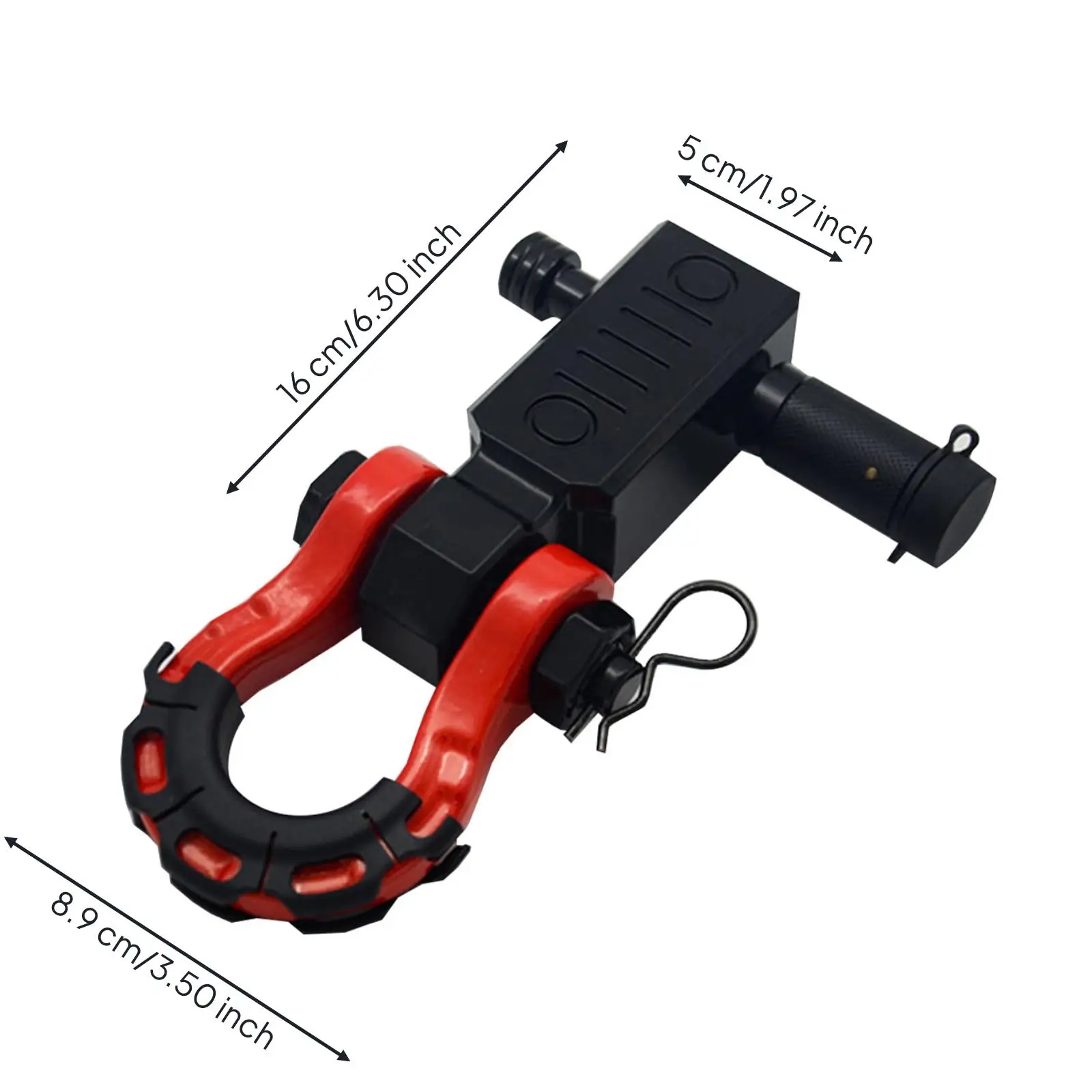 Secure Tow Hook Mount for Trailer Hitch Towing Equipment Heavy Duty Car Tow Strap Accessory