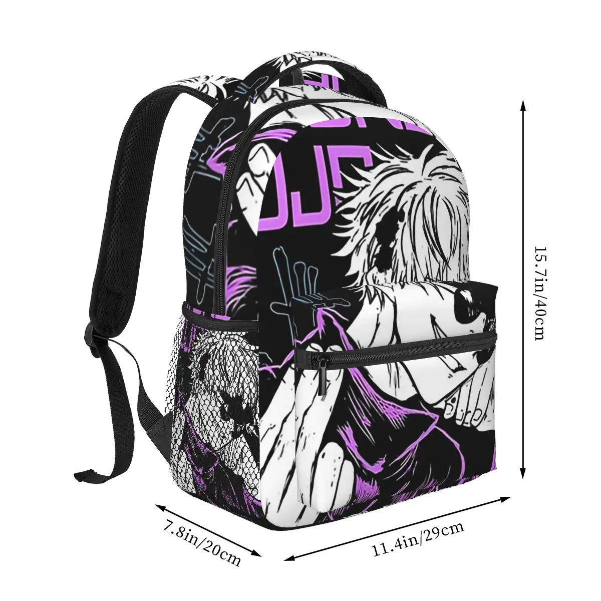 Satoru Gojo Anime Japanese Manga Student Backpack School Bag Hiking Travel Daypack for Men Women Fashion Bookbag Shoulder Bags