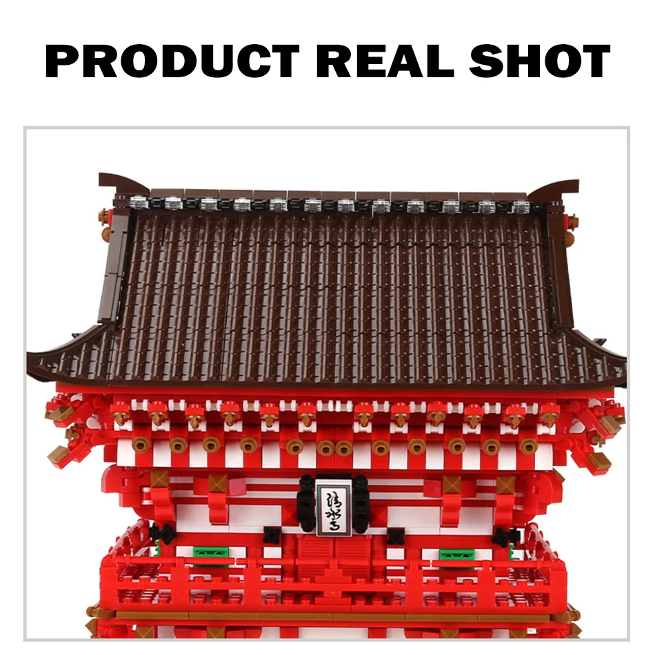 Arquitetura do santuário japonês kyoto niomon portão de kiyomizu templo blocos de construção cidade vista rua diy tijolos brinquedos para crianças presente