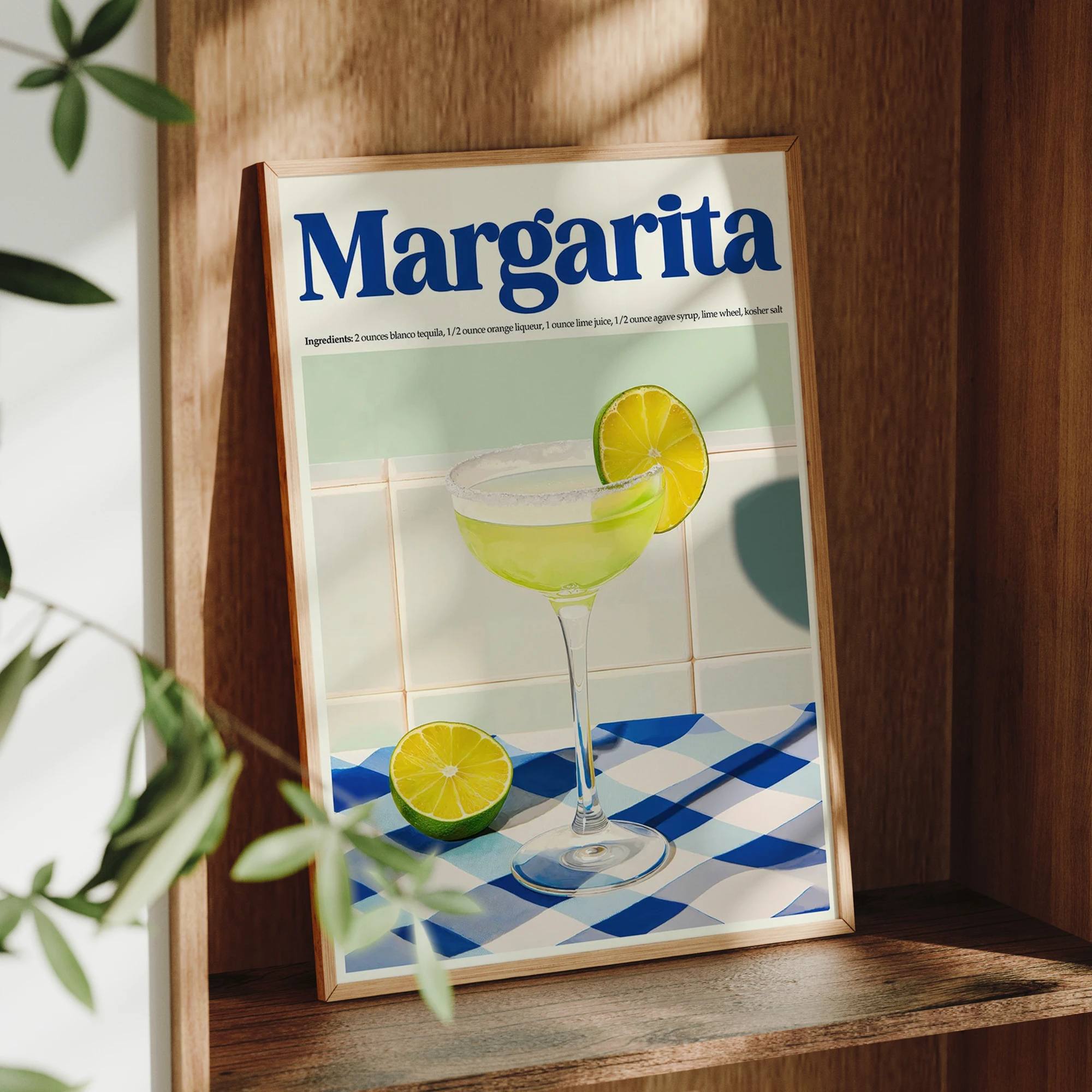 Modern,Minimalist Margarita Cocktail PosterWall Art Print Canvas Painting Poster Picture For Living Room Kitchen Home Decor