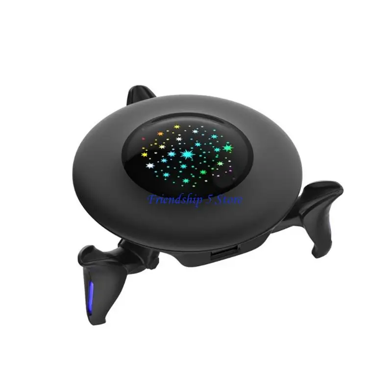 T8WC Professional Mouse Keyboard Adapter Multi Platform Circular Game Keyboard Mouse Converter with Colorful Light Button