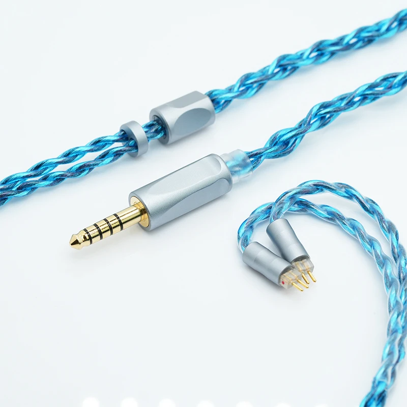 ivipQ A22 4코어 헤드폰 업그레이드 케이블, IE900 IE600 M용 MMCX 0.78mm 2핀 QDC 커넥터용 2.5 3.5 4.4mm 밸런스드 오디…