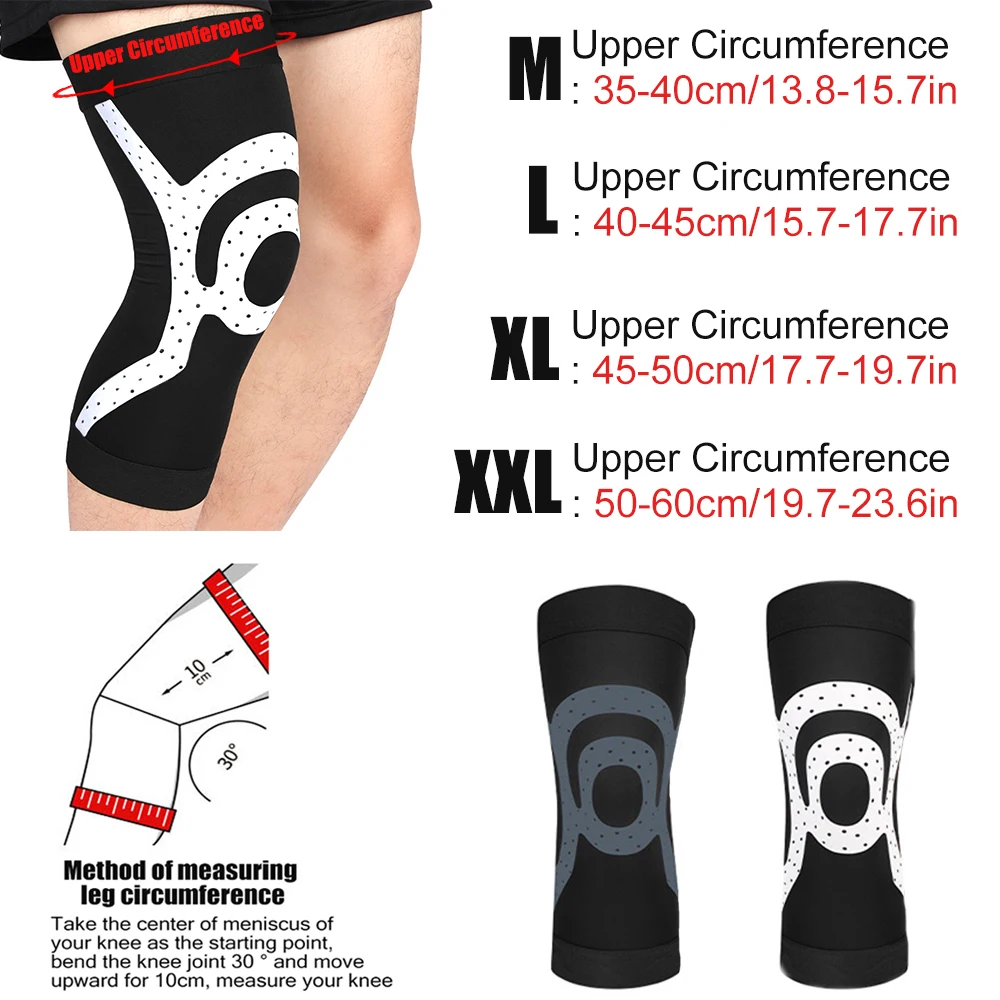 1Pcs Knee Compression Sleeves for Women Men,Non-Slip Knee Brace Breathable Elastic Blend,Knee Support for Sports,Knee Joint Pain