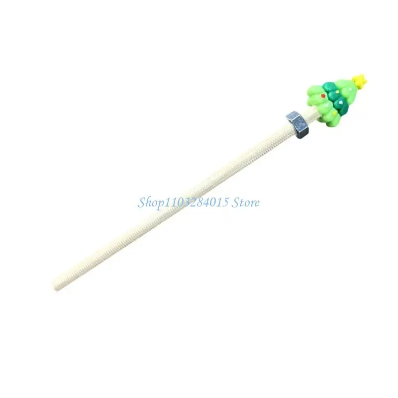 R6FF Wooden Christmas Pencil Sensory Toy With Rotating Metal Nut Stress Relief Pencil For Adult Kid Writing Drawing