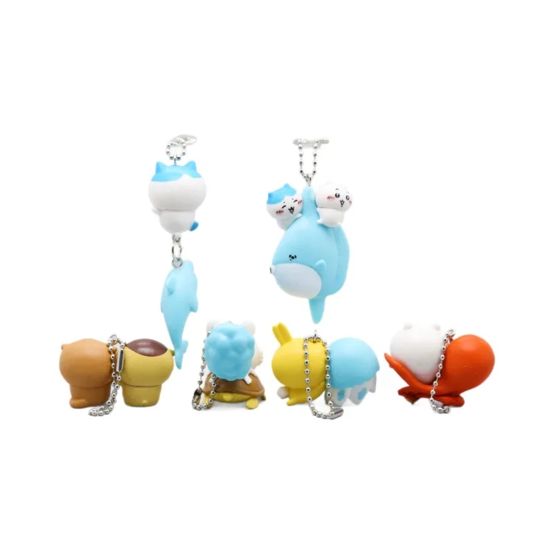 Chiikawa Ocean Series Brelok Ozdoba do Torby Zawieszka na Zamek Prezent Usagi Hachiwear Chii Zoo Aquarium Model Ornament Uroczy