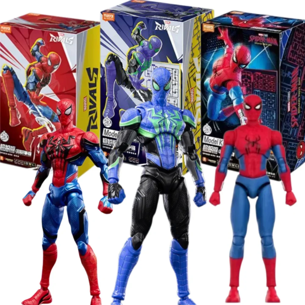 BLOKEES Marvel Rivals, modelo de Spider-Man de la clase de campeón Rift, kit de montaje, figura de acción articulada, objeto de colección para exhibir en el escritorio, regalo.