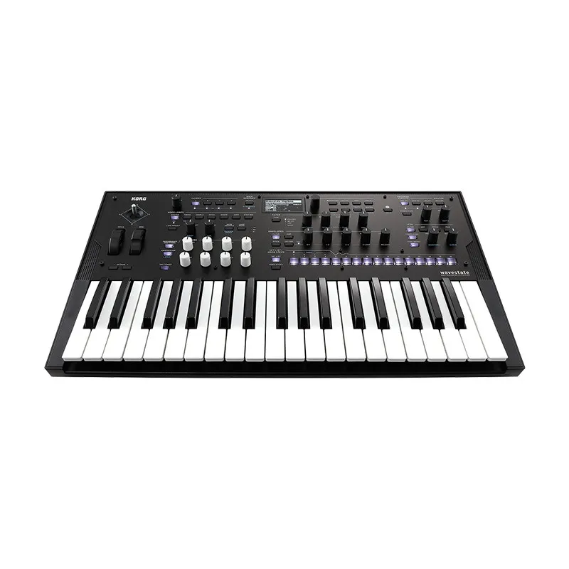 Новый аналоговый синтезатор KORG Wavestate с 37 клавишами, программируемый, 4-полифонический, 16-ступенчатый векторный генератор сигналов.