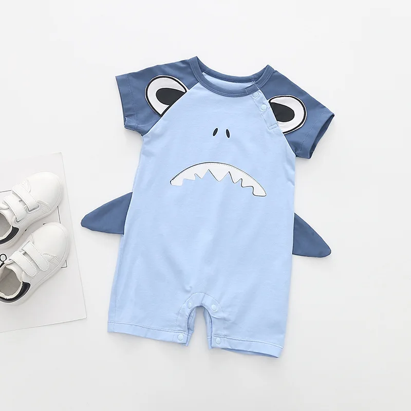 Baby Rompers Summer New Style Baby Boy Girl Clothing Newborn Infant Cartoon Penguin Short Sleeve Clothes 0-24 Months