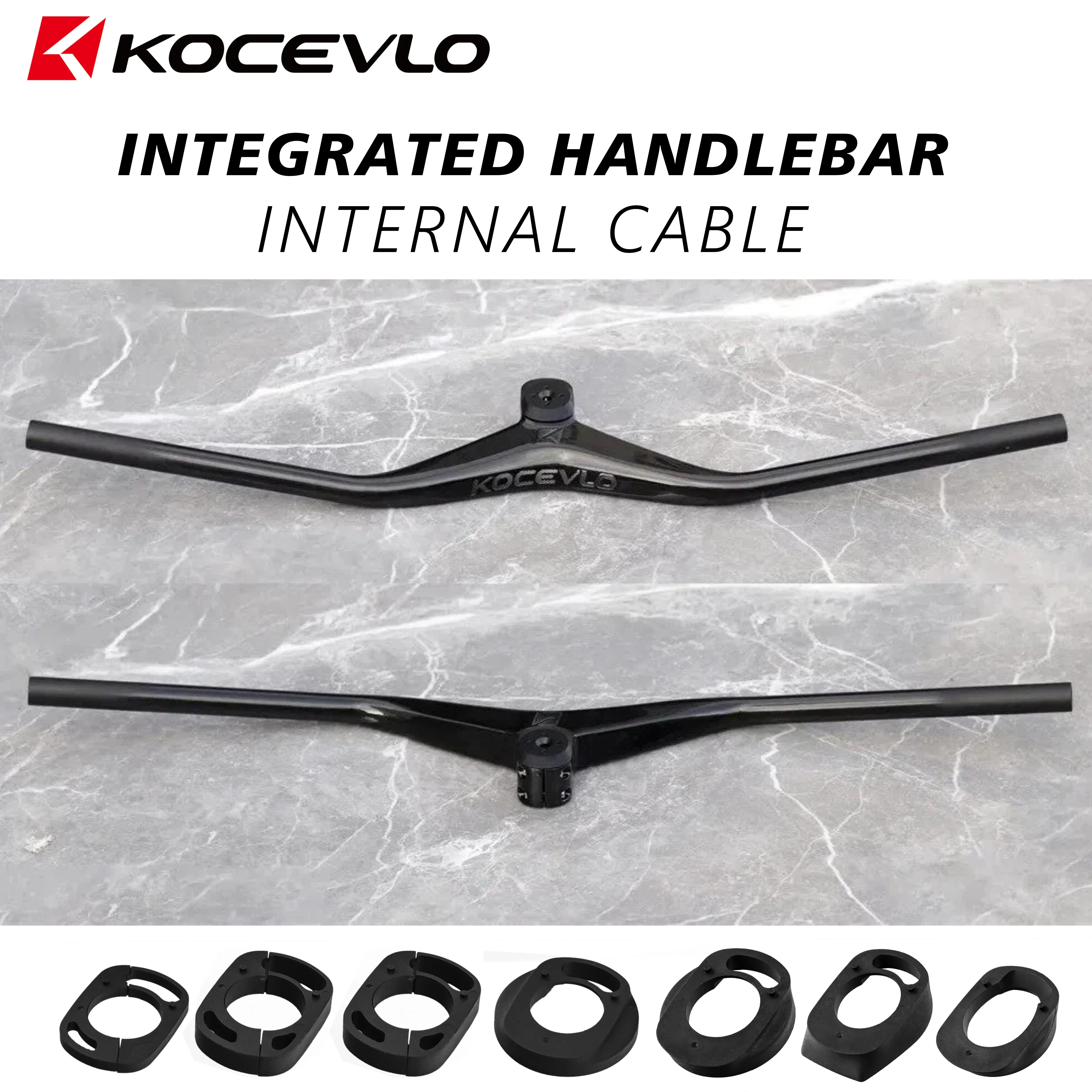 KOCEVLO ULTRA MTB Carbon-Lenker mit integriertem Kabelzug, 780 mm, 65/85/105 mm, Mountainbike-Lenker für XC & Marathon MTB