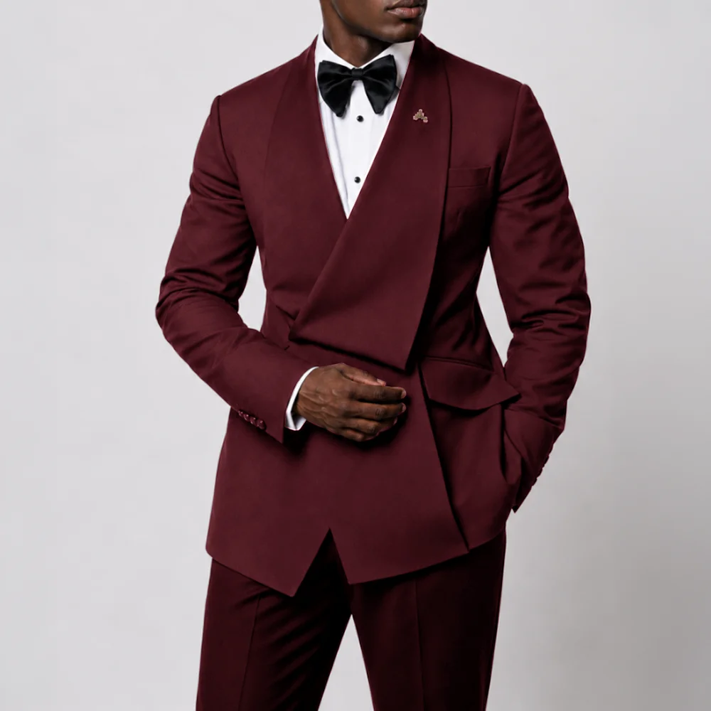 Suit for Men Fashion Business Wedding Blazer Jacket Slim Fit Formal Suit Outerwear Male Office Party Coat