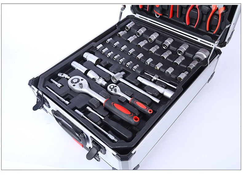 187PCS Hand Tool Sets Car Repair Tool Kit Set Mechanical Tools Box Home Socket Wrench Set Ratchet Screwdriver Kits