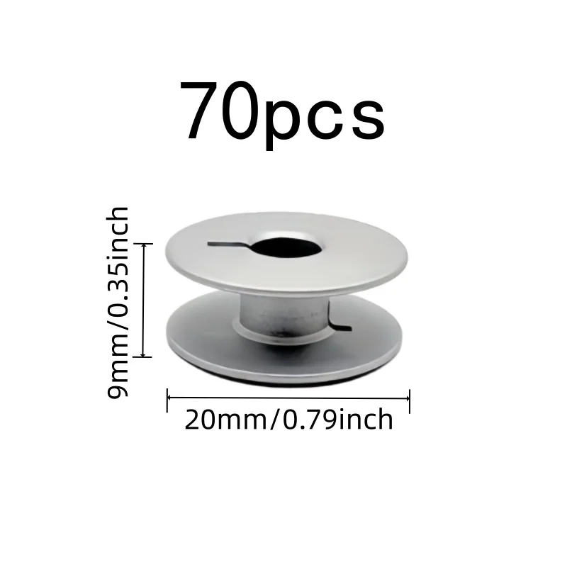70 pcs Flatbed Machine Bobbins, High Hardness Durable for Home Sewing Machine, Multipurpose, Versatile