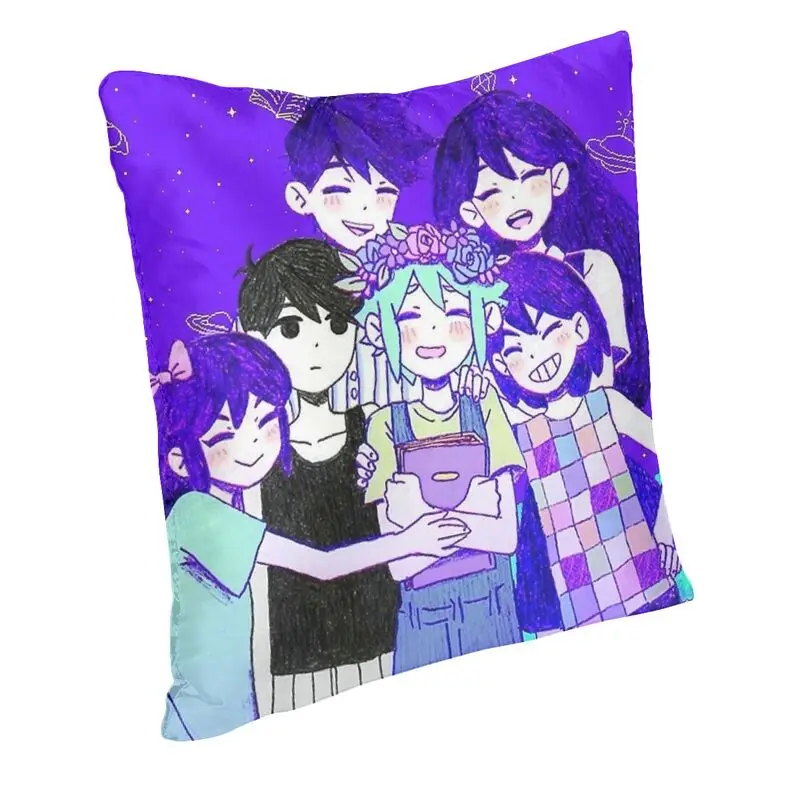 Omori Character Cushion Cover Sofa Decoration Electronic Role Games Square Throw Pillow Cover 40x40