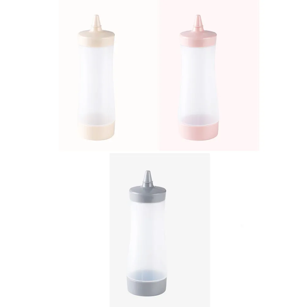 1Pcs 350Ml Reusable Flexible Squeeze Bottle Translucent Condiment Dispenser for Jam Soy Sauce Vinegar Hot Sauce Pancake Mix