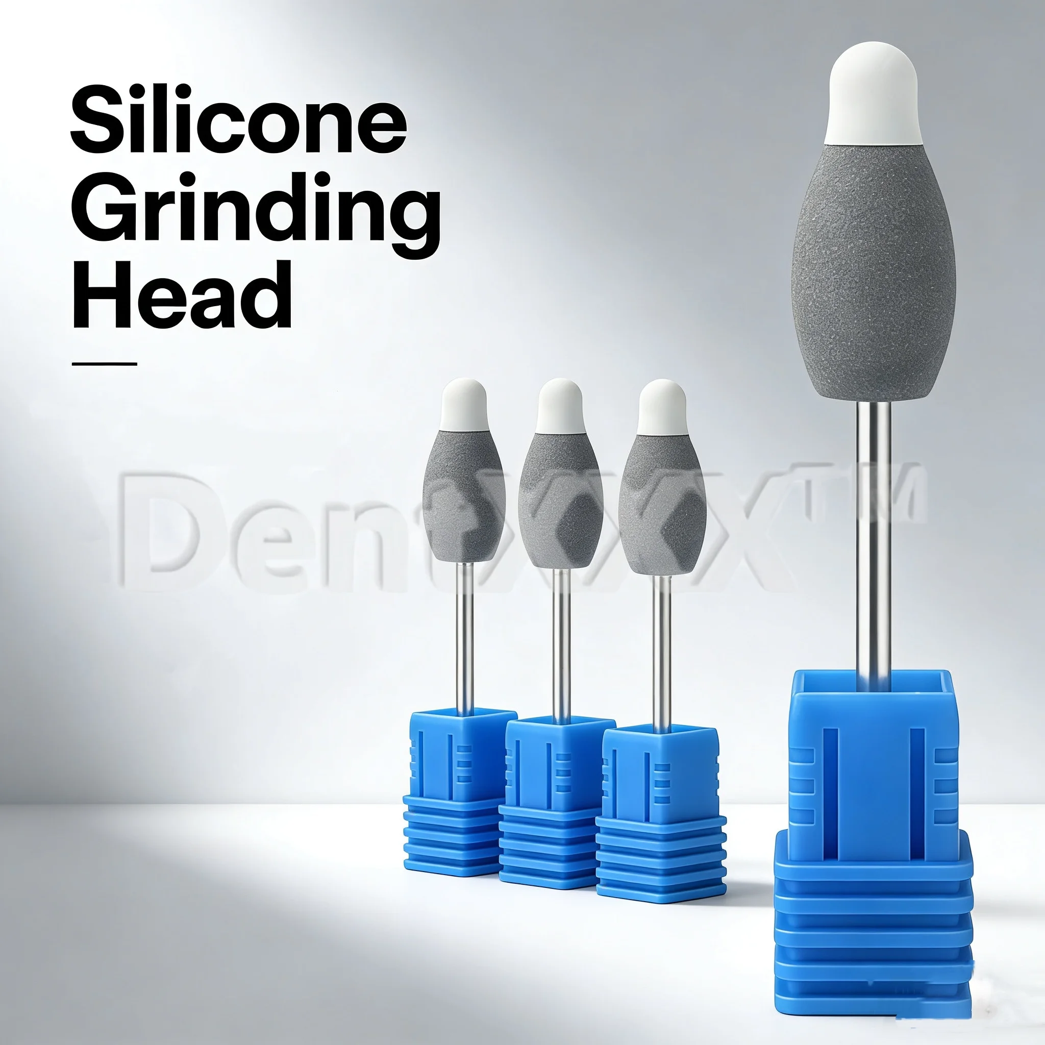 

Silicone Grinding Head, Edge Trimming Pre-Polishing Scratch Removal Bur Rubber Resin Polishing Grinding Set