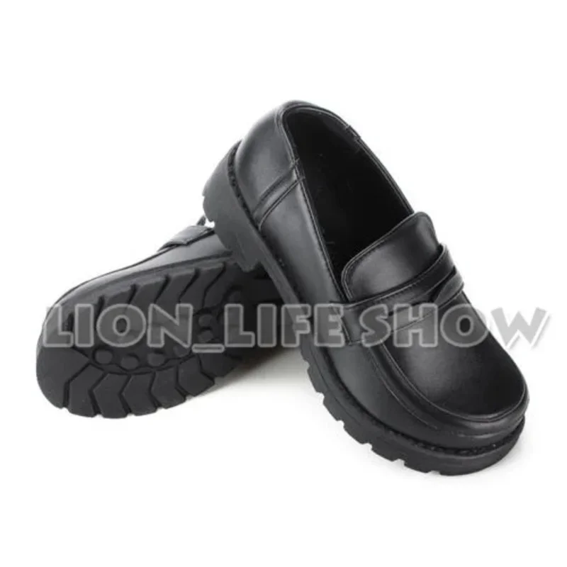 3 ألوان JK حذاء المرأة اليابانية طالب موحدة خادمة لوليتا كعب منخفض جولة تو تأثيري الأحذية