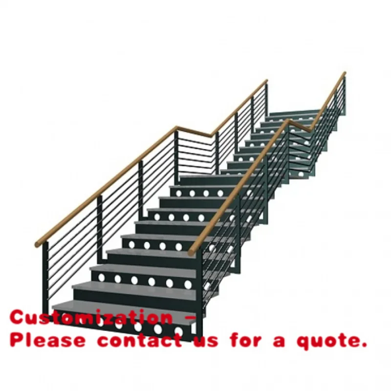 custom.Durable and High Quality Simple Design Outdoor Carbon Steel Staircase Design Galvanized Straight Staircase