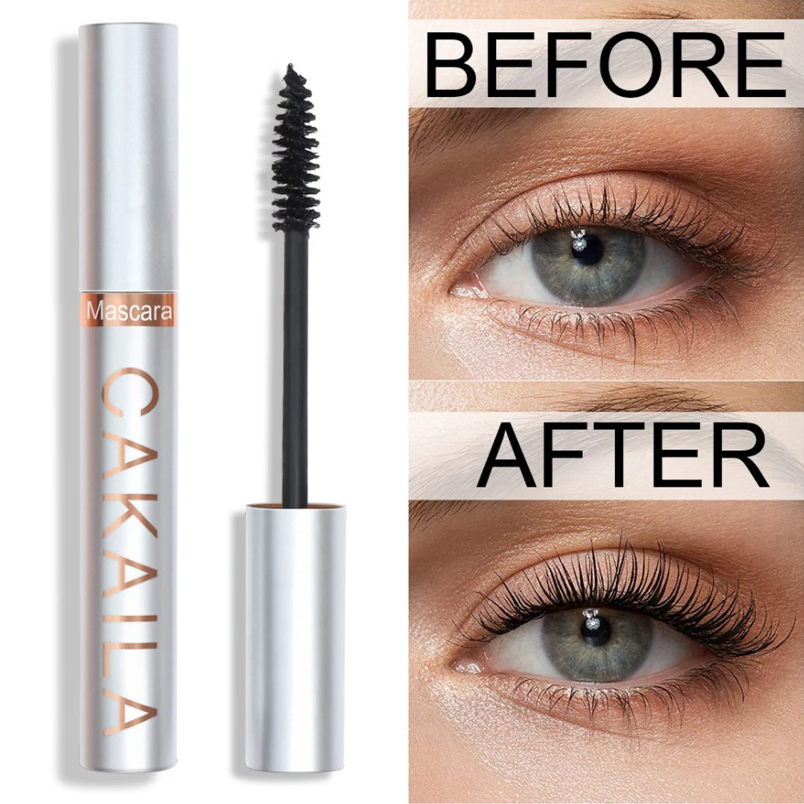 Sdotter 3d Mascara Verlenging Zwarte Wimper Wimpers Wimpers Borstel Schoonheid Make-Up Langdragende Gouden Kleur Mascara Makeu