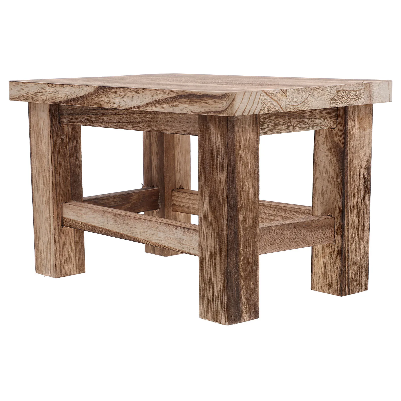 

1pc Solid Wood Small Stool Vintage Comfortable Seat Multi Use Living Room Kids Step Stool Adult Bathroom Stools Wooden Furniture