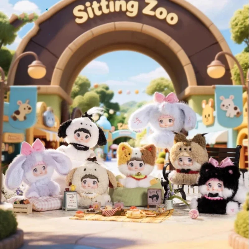 正規品 ノミ 座り動物園シリーズ ブラインドボックス フィギュア ペンダントドール ウサギ 犬 猫 女の子 カップル ミステリーボックス 新年サプライズギフト