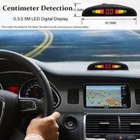FirstSafe Factory Car LED Parking Sensor Kit 4Sensors 22mm Backlight Display Reverse Radar Kit Monitor System 12V 13Colors 4