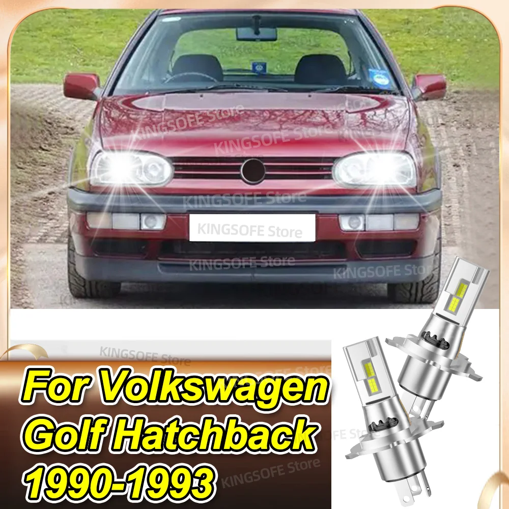 

LED Powerful Car Headlight Bulbs 50000LM Super Bright Auto Lights Turbo Led Lamps For Volkswagen Golf Hatchback 1990-1993