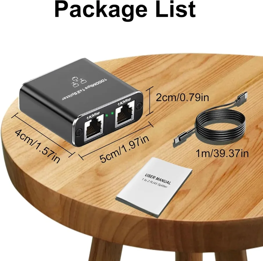 Gigabit Ethernet Switch Rj45 Splitter LAN Gigabit Adattatore di estensione 1000Mbps Connettore di rete 1to2 Per PC Laptop TV Box Router