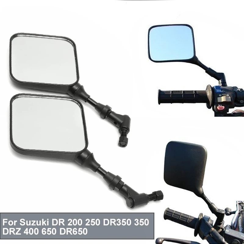 

NEW Pair Motorcycle Mirrors Rear View Side Mirror For Suzuki DR 200 250 DR350 350 DRZ 400 650 DR650