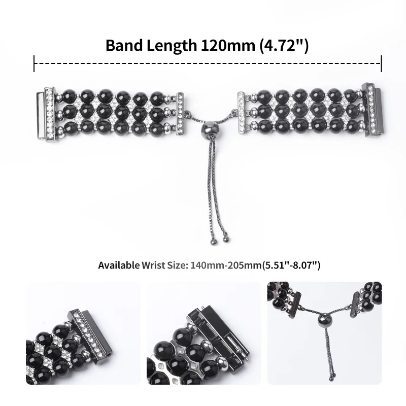 Imagem -06 - Mulheres Pulseira para Samsung Active Galaxy Ver 41 mm 42 mm Diamond Strap Bead Band para Gear Sport Huawei Gt2 42 mm Fhx78k 10 Pcs