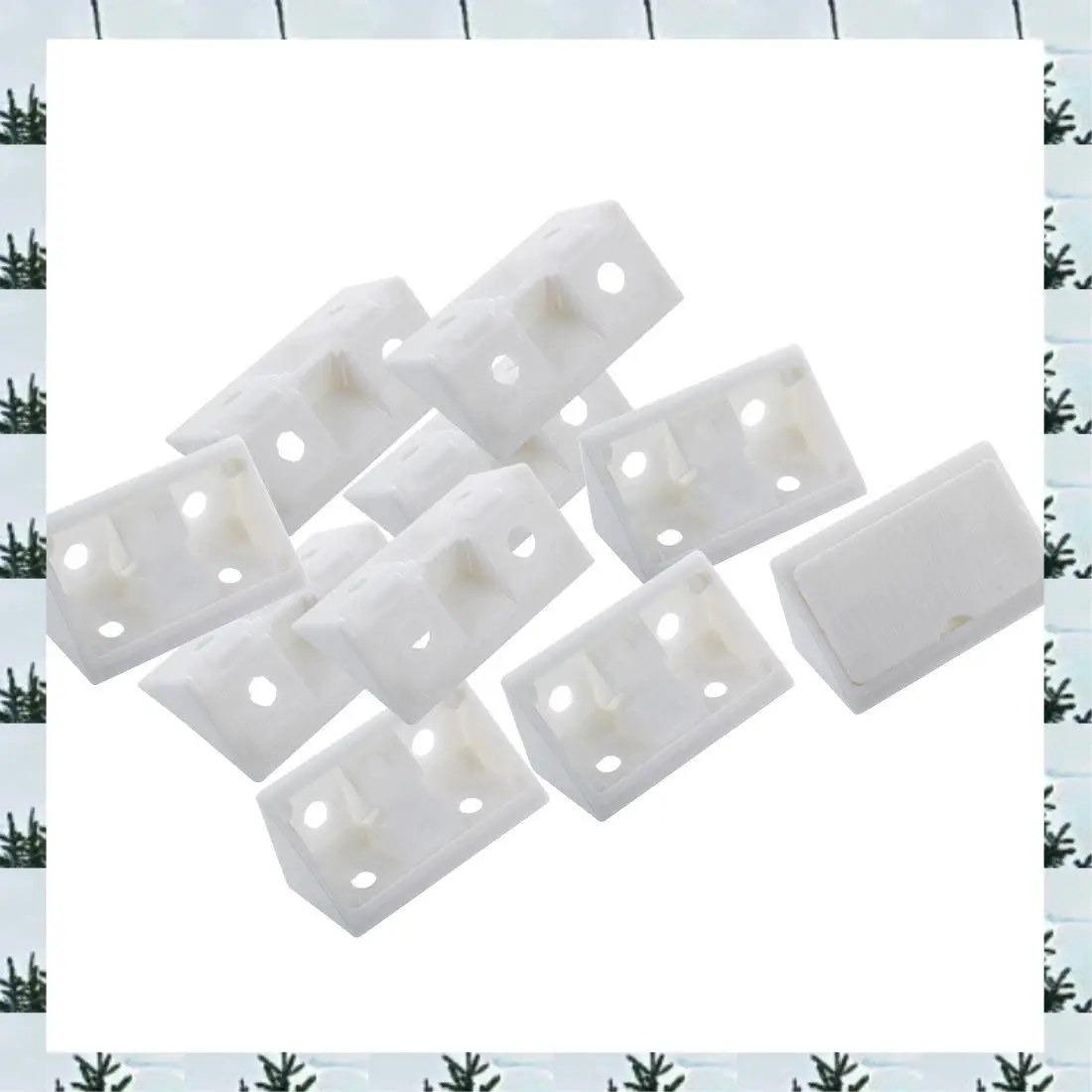 

ABLG Мебельный шкаф Крепеж Угловые скобы Угловые кронштейны Белый 10 шт.