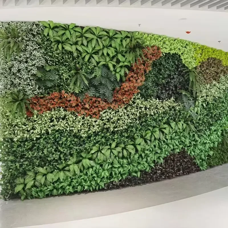 Custom Made Eco-Friendly UV Resistant Plastic Artificial Vertical Green Grass Wall Boxwood Hedge Piece for Indoor/Outdoor