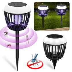 Solar Bug Zapper Outdoor for Patio Waterproof Mosquito Zapper LED Mosquito Killer Light Bug Repellent for Outdoor Garden Pathway
