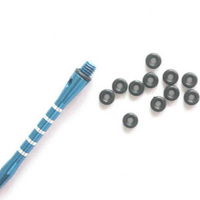 50/100 PCS  Aluminum Dart Rod with Anti-skid Special Rubber Gasket Aluminum Rod Buqing Rubber O-ring