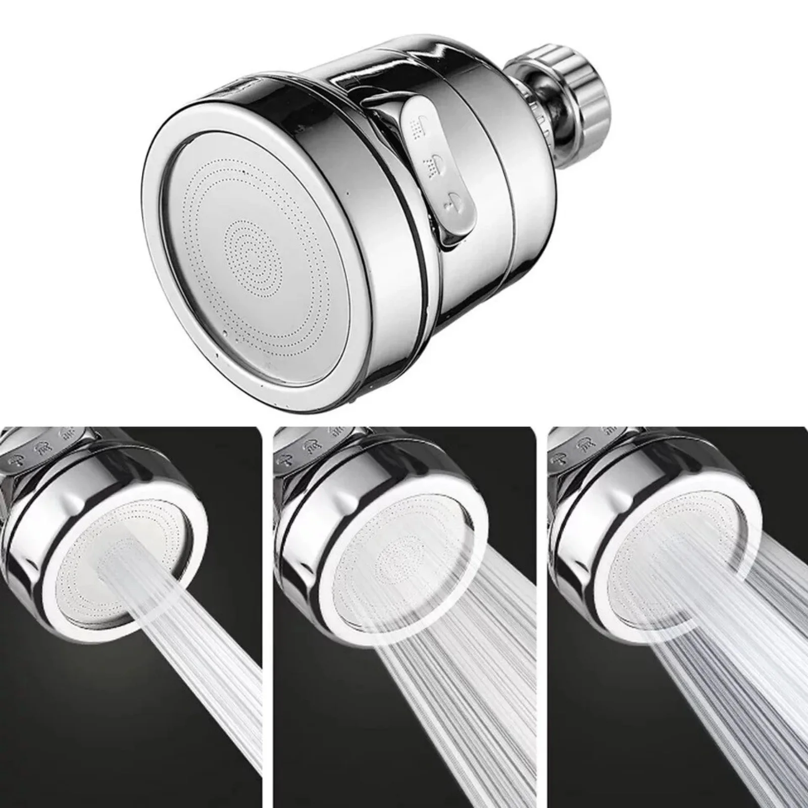 360° Rotating Kitchen Faucet Nozzle 3 Modes Pulse Shower Mixed Aerator for Sink Universal M22 M24 Thread ABS