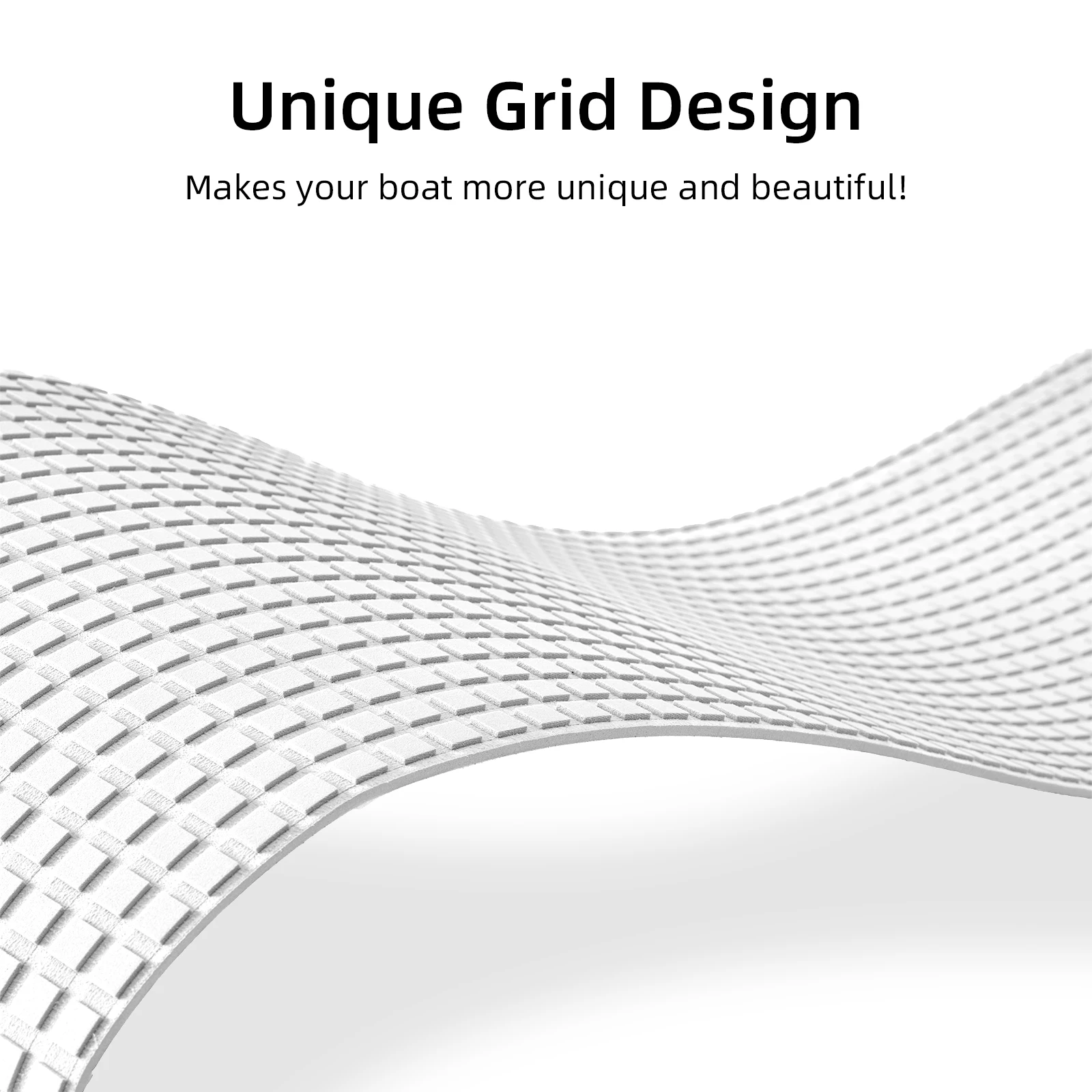 EVA Anti Slip Mat 1200*1150mm Square Grid Pattern Solid Self-Adhesive Pad for Marine Yacht Synthetic Ship Deck Non-Slip Mat