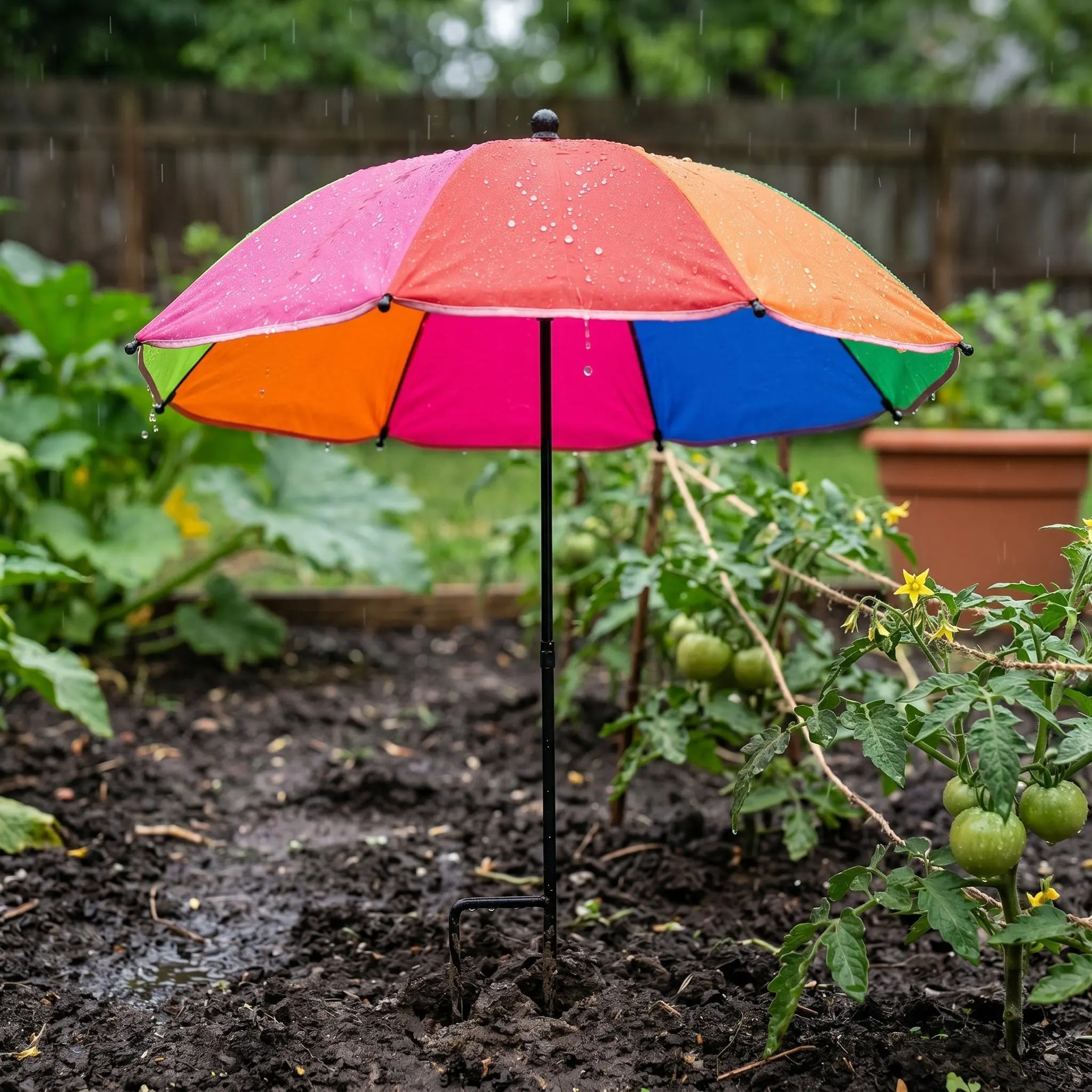 Plant Umbrella for Outdoor Plants 23.6 Inch Sun Shade Cover 40.5 Inch Height Waterproof Uv Resistant Adjustable Angle Garden Bed