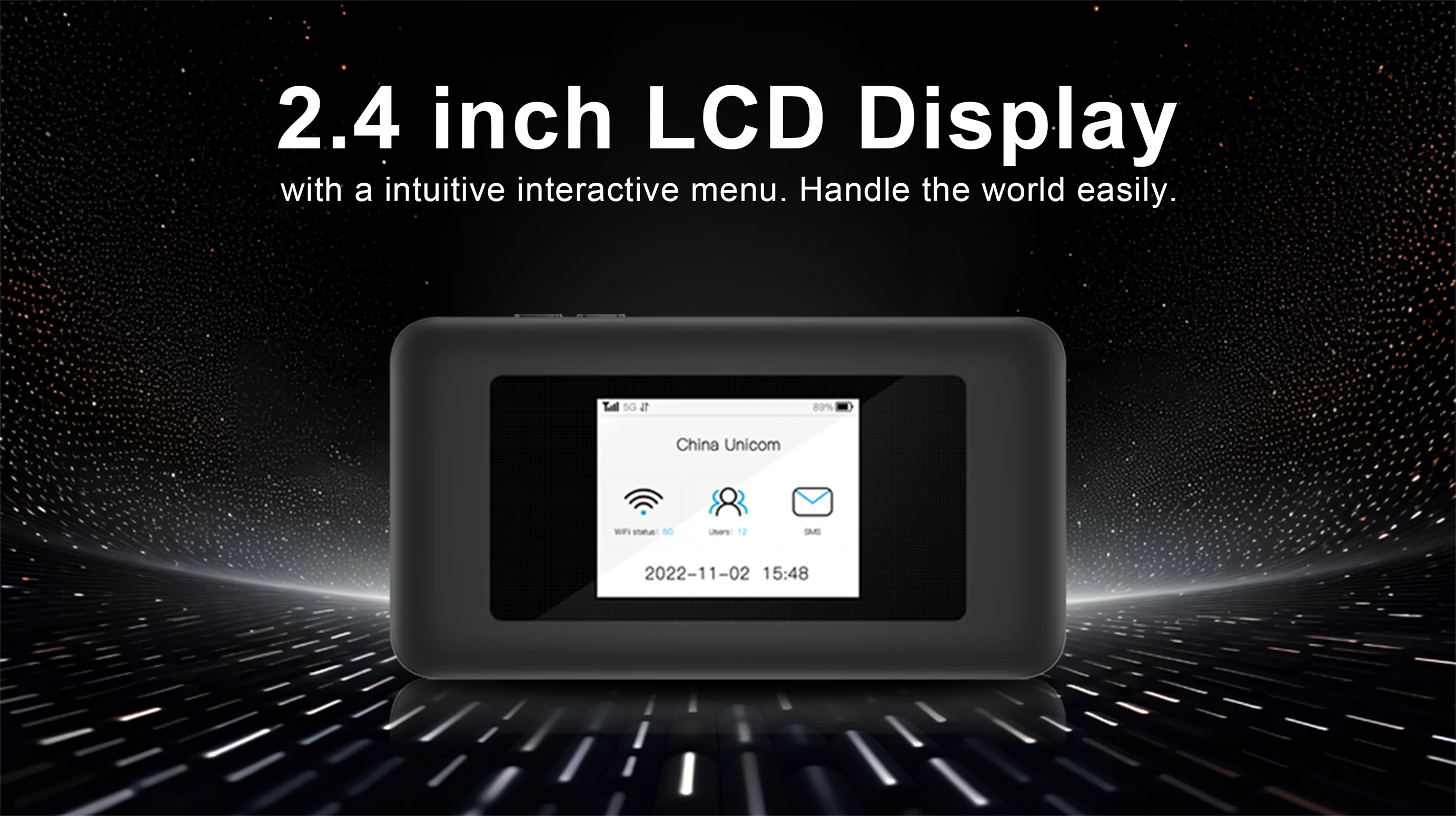 Tragbarer 5G WiFi 6 MiFi Hotspot-Router mit SIM-Kartensteckplatz – Hochgeschwindigkeits-Internet-Taschengerät