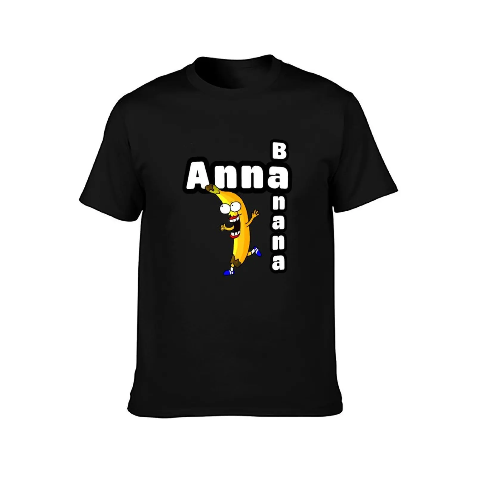 Anna Banana T-Shirt, Summer Casual Cotton Tee, Oversized Streetwear Tops, Vintage Graphic Print, Loose Fit Short Sleeve