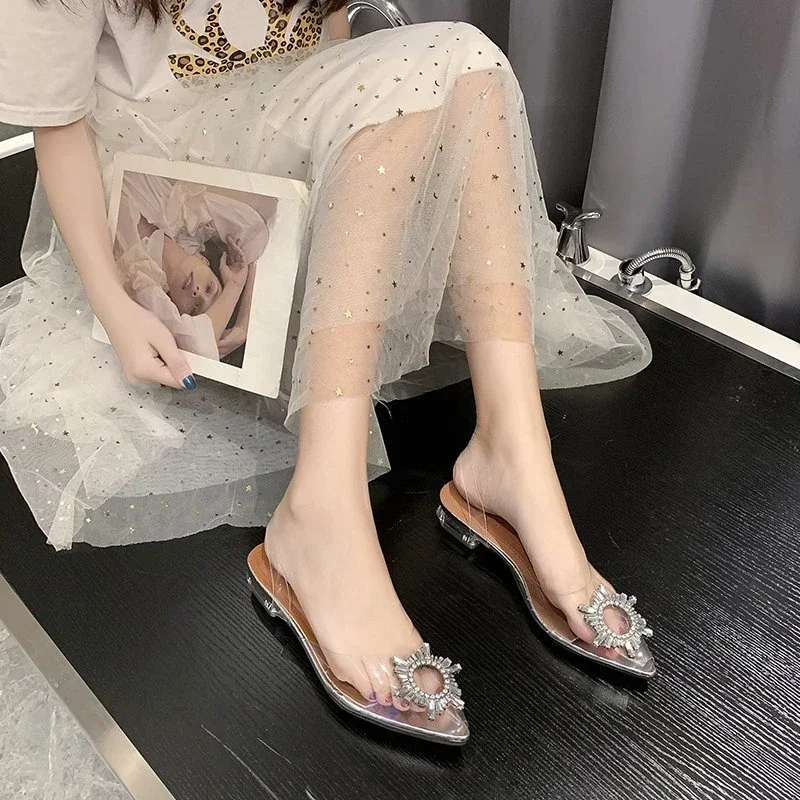 BCEBYL Frühling und Herbst Mode Neue Sexy Bankett Transparent Komfortable Kristall frauen High Heels Zapatos Mujer