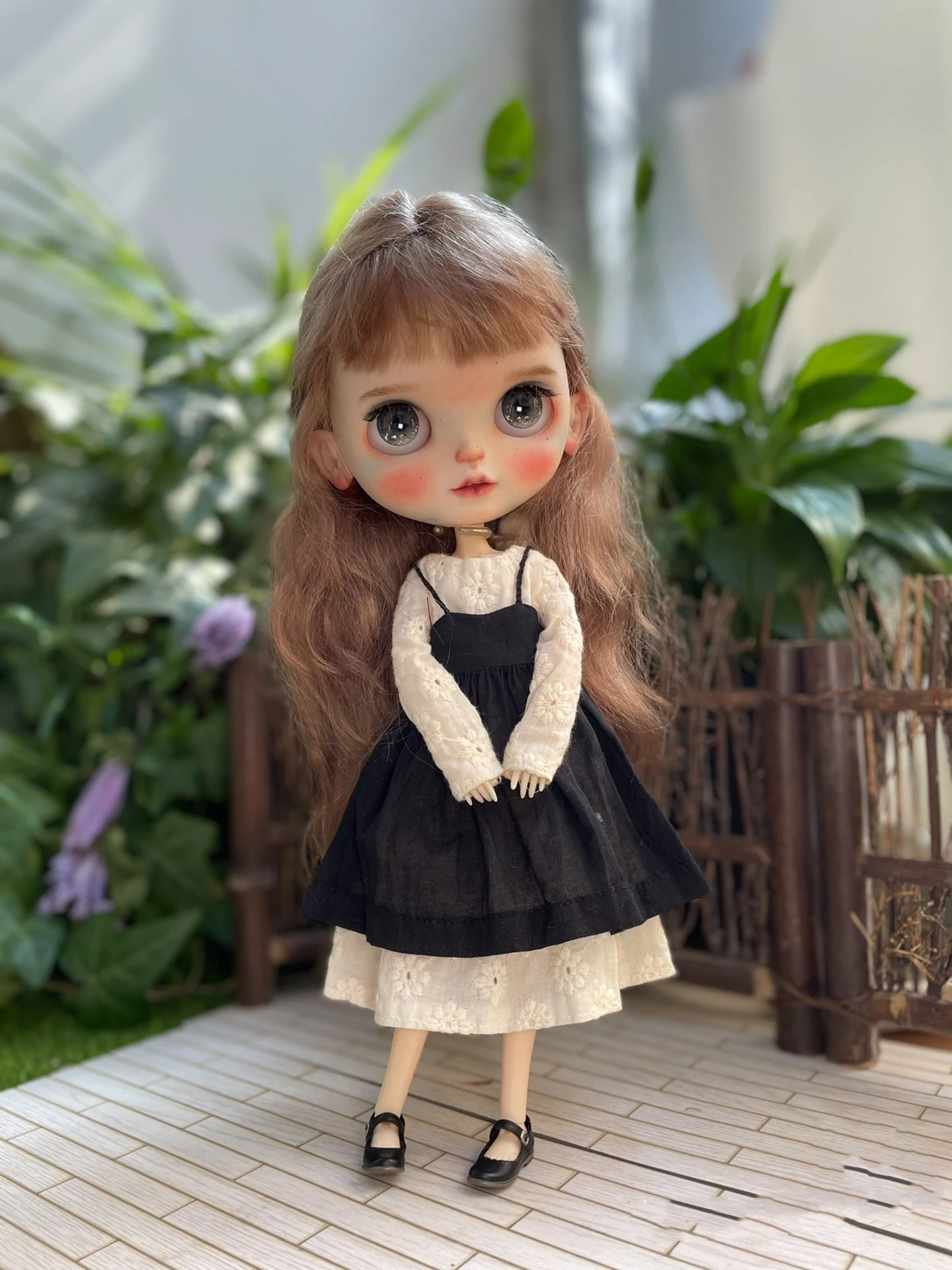 Dula Doll Clothes Dress Tea dyeing skirt Blythe Qbaby ob24 ob22 Azone Licca ICY JerryB 1/6 Bjd Doll