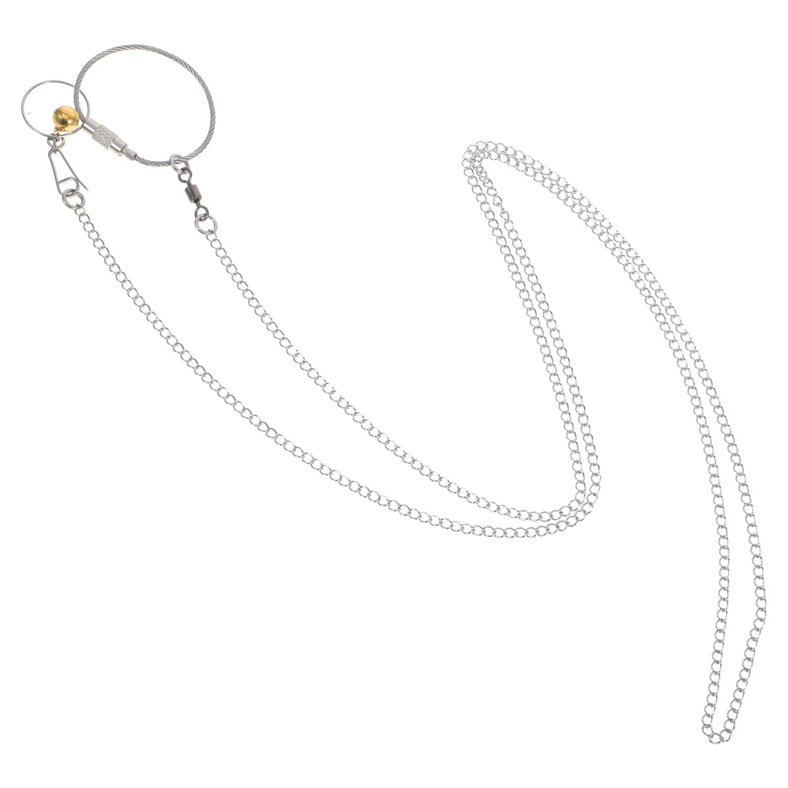 

Parrot Neck Collar Stainless Steel Bell Bird Harness Leash Ankle Foot Ring for Macaw Cockatoo Cockatiel Conure Outdoor Flying