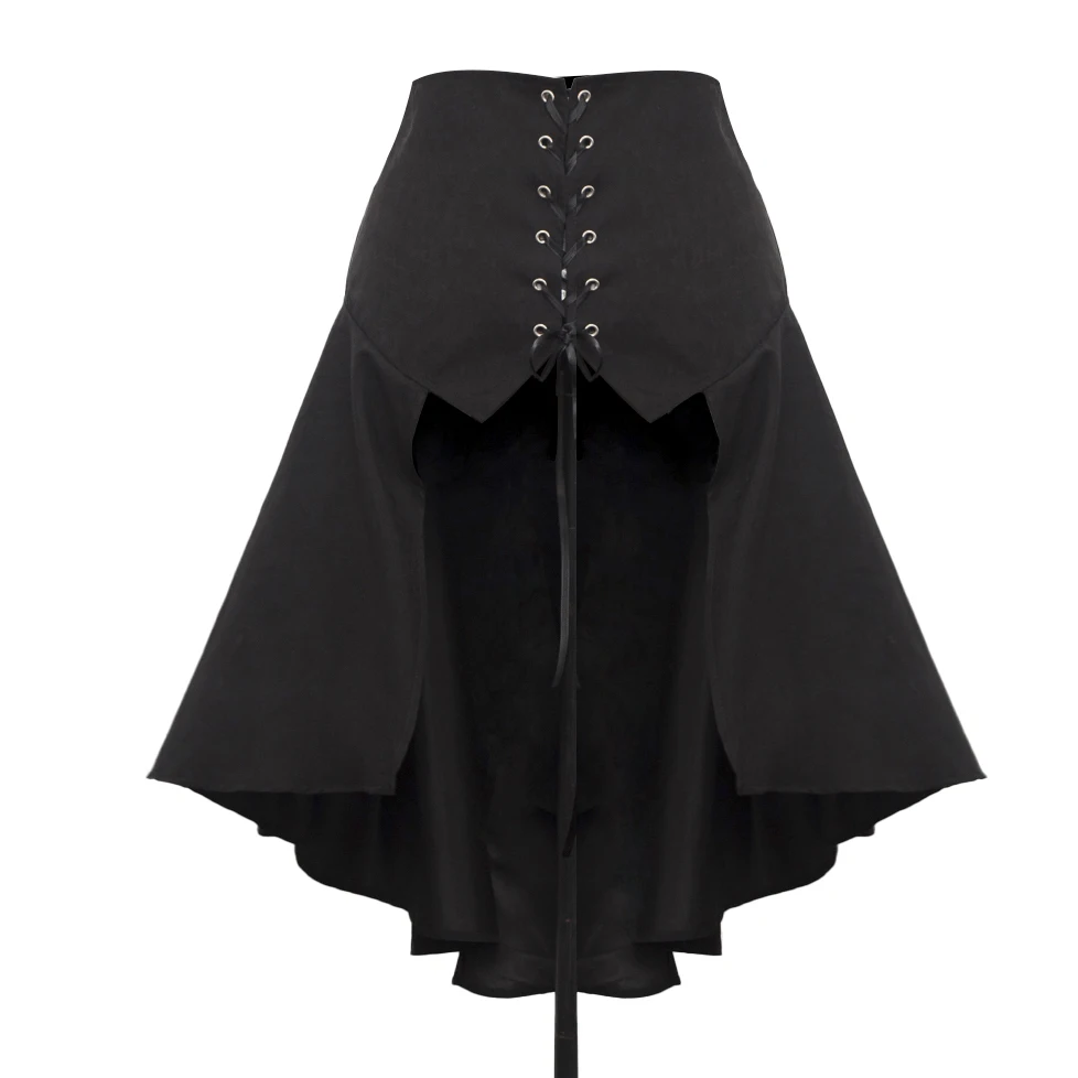 Victorian Burlesque Gothic Saia, Steampunk Espartilho, Saias Preto Bustle, Traje Cosplay, Punk